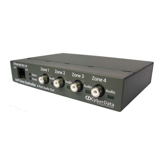 CyberData VoIP Zone Controller Installation Quick Reference