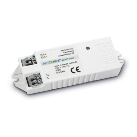 Micas AUTOLIGHT SMART DALI Manual