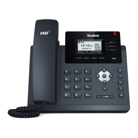Yealink SIP-T40G Quick Reference Manual