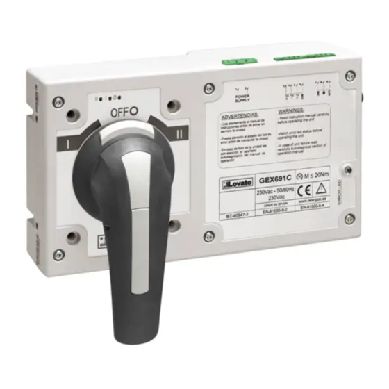 LOVATO ELECTRIC GEX69 C Series Manual
