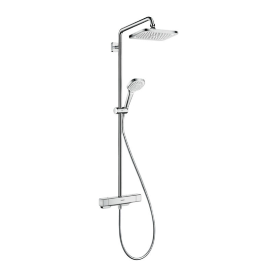 Hans Grohe Croma E 280 1jet Showerpipe 27630000 Manuals