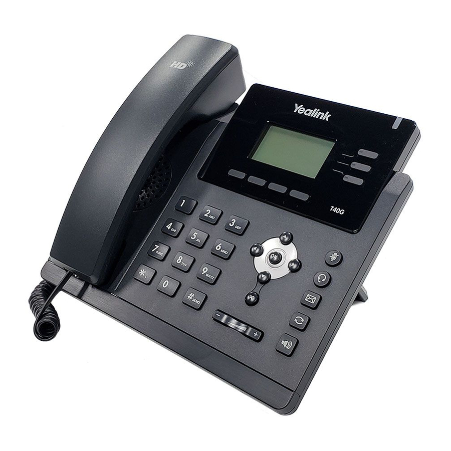 Yealink SIP-T40G Ultra-elegant Gigabit IP Phone Quick Start Guide