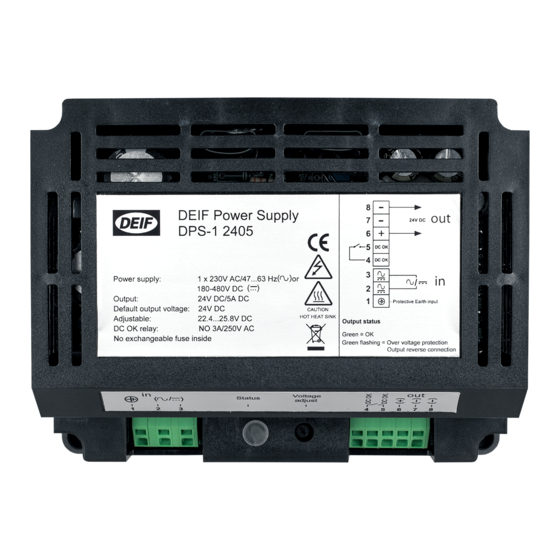 Deif DPS-1 Installation And Operation Instructions Manual