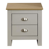 GFW Lancaster 2 Drawer Bedside Assembly Instructions Manual