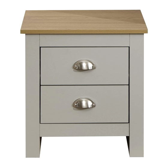 GFW Lancaster 2 Drawer Bedside Assembly Instructions Manual