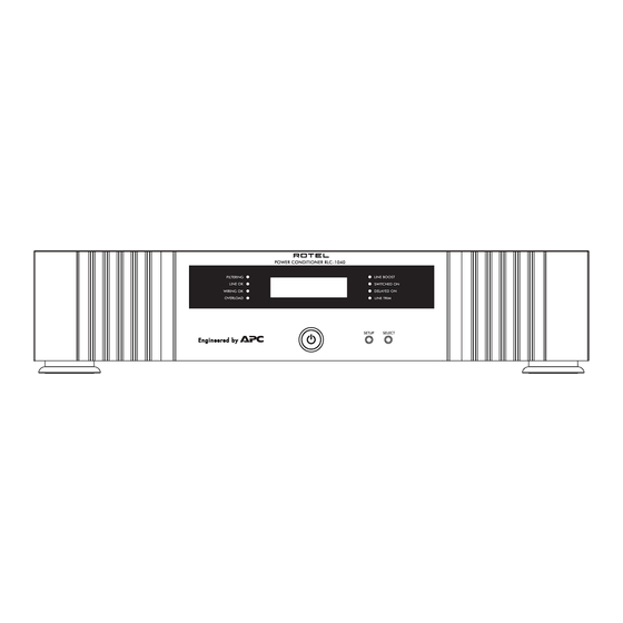 Rotel RLC-1040 Owner's Manual