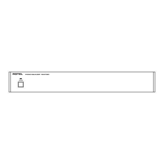 Rotel RQ-970BX Owner's Manual