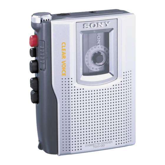 Sony TCM 150 - Cassette Recorder Manuals