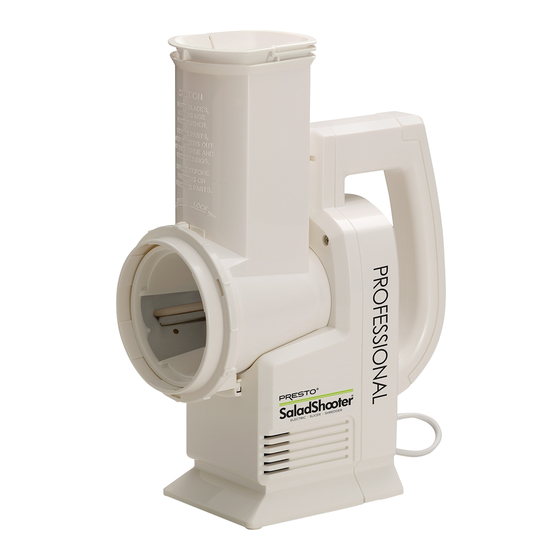 Presto Professional SaladShooter Instructions Manual