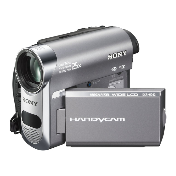 Sony Handycam DCR-HC62 Manuals
