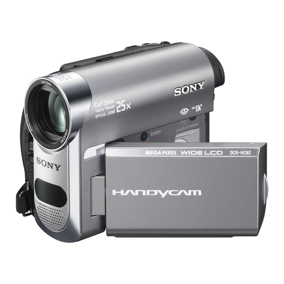 Sony HANDYCAM DCR-HC62 Operating Manual