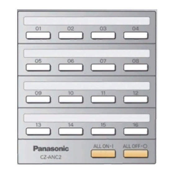 Panasonic CZ-ANC2 Instruction Manual