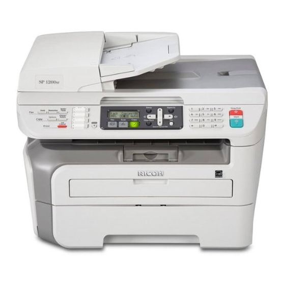 Aficio SP 1200SF Quick Installation Manual