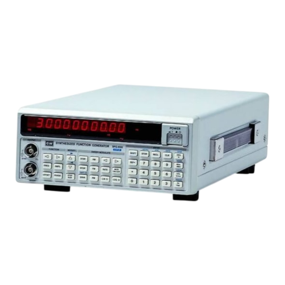 GW Instek SFG-830 Service Manual
