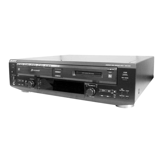 Sony MXD-D5C Service Manual