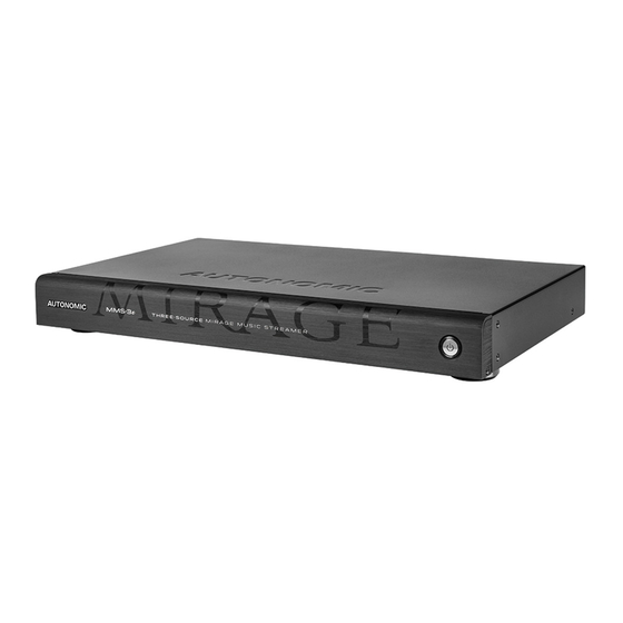 Autonomic e Series Music Streamer Manuals