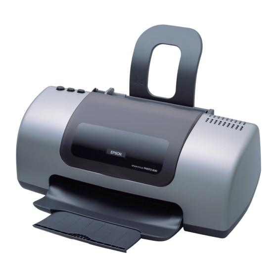 Epson Stylus PHOTO 830 Series Manual