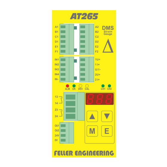 FELLER ENGINEERING AT265 Manuals