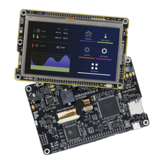 Mikroe mikromedia 4 for PIC32MZ RESISTIVE User Manual