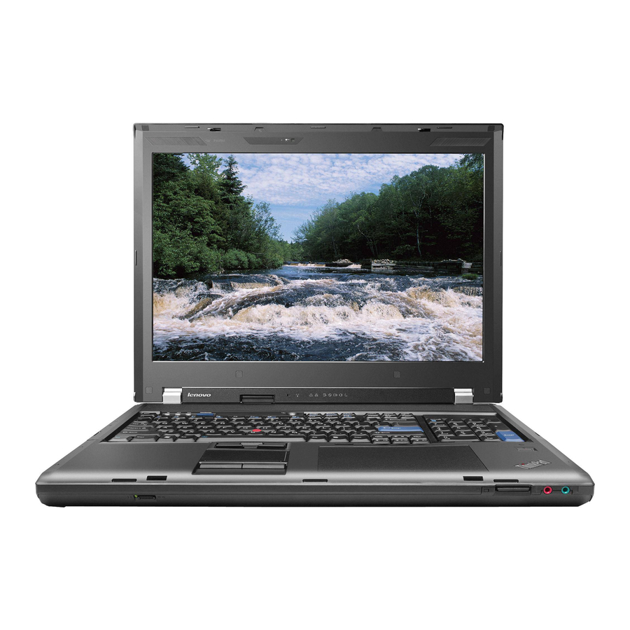 Lenovo ThinkPad W700 Käyttö Ja Vianmääritys