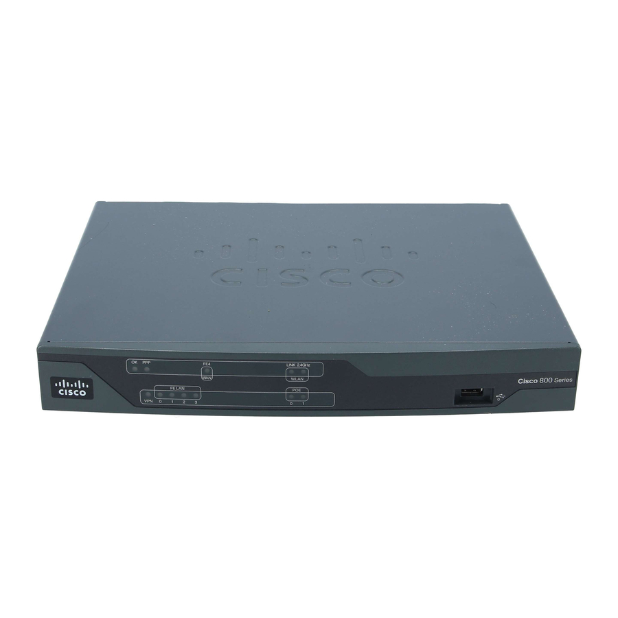 Cisco 860 Series Hardware Installation Manual