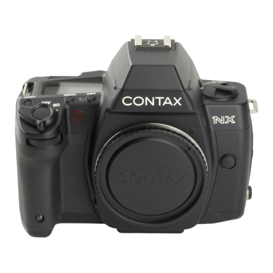 Setting The Film Speed Manually - Contax NX Instruction Manual