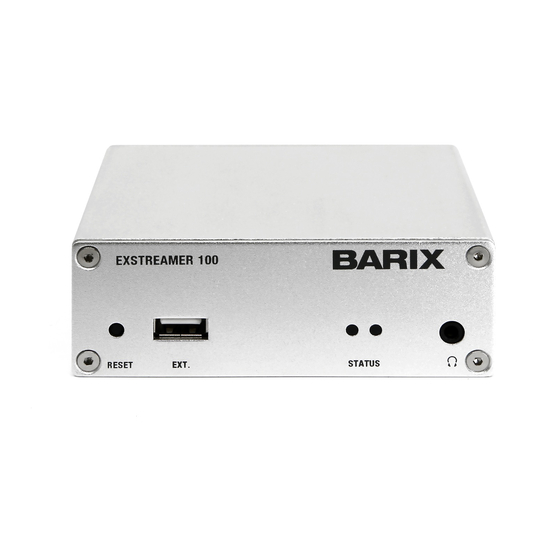BARIX exstreamer Quick Install Manual