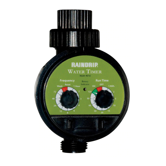 Raindrip R672CT Quick Start