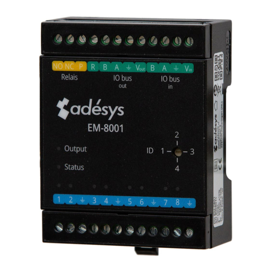 Adesys Octalarm EM-8001 Quick Start