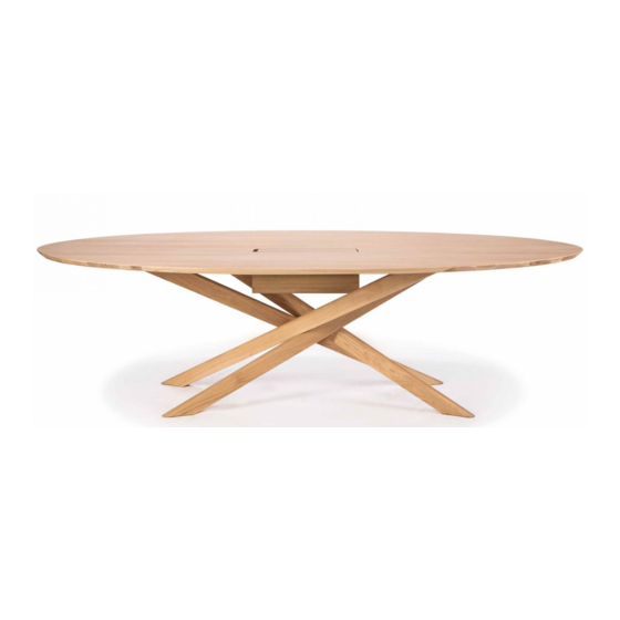 Ethnicraft OAK MIKADO 50546 Assembly Instruction For Desk Installation