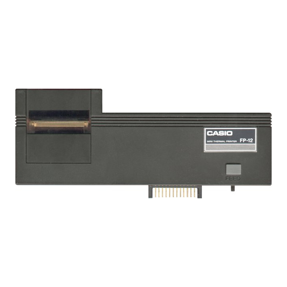 Casio FP-12 Instruction Manual