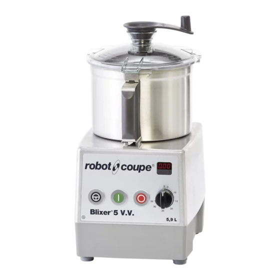 Robot Coupe Blixer 5 Operation Manual