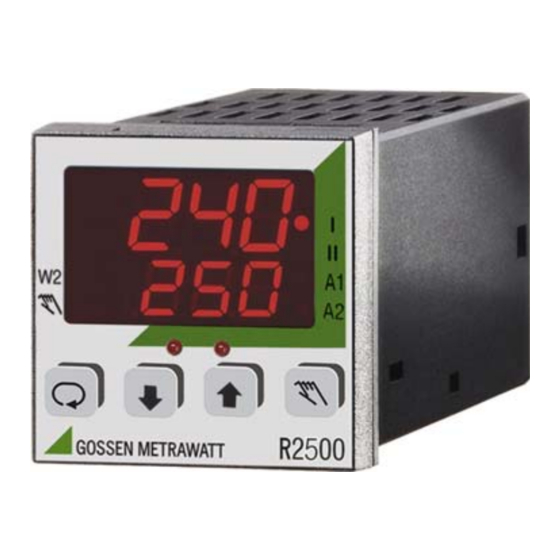Gossen MetraWatt R2500 Operating Instructions Manual