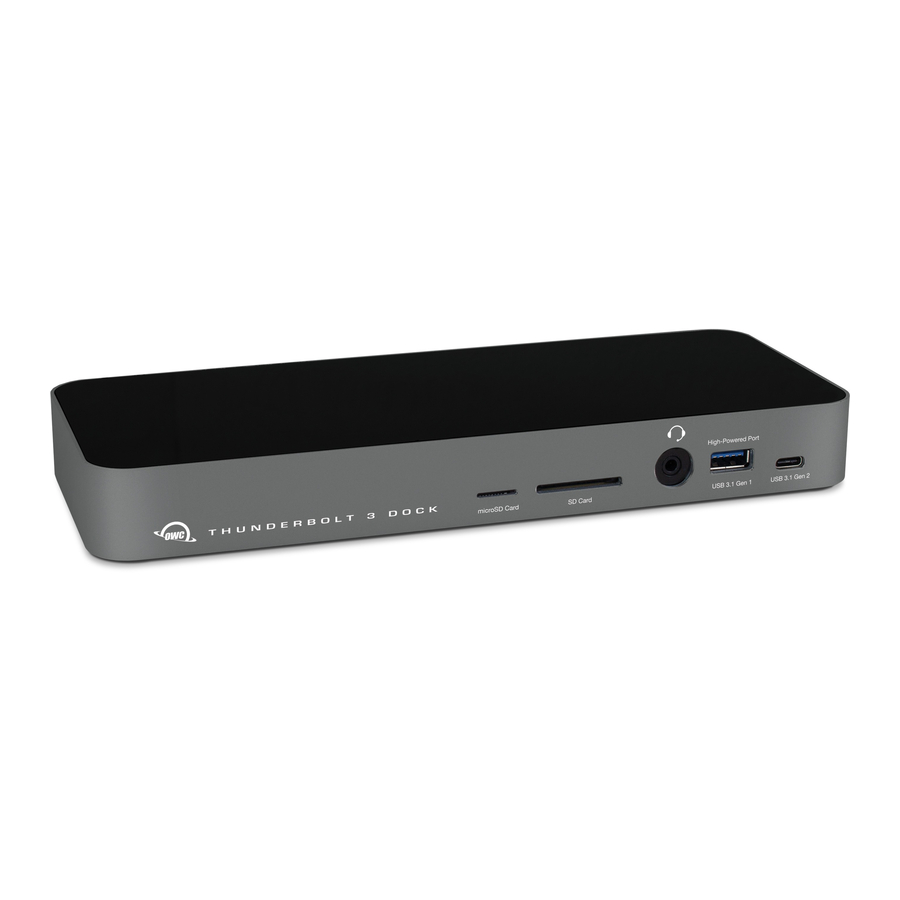 OWC Thunderbolt 3 Dock Manual