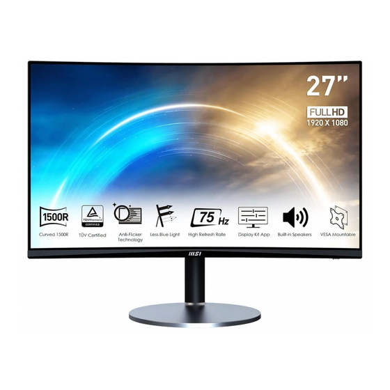 MSI PRO MP272C User Manual