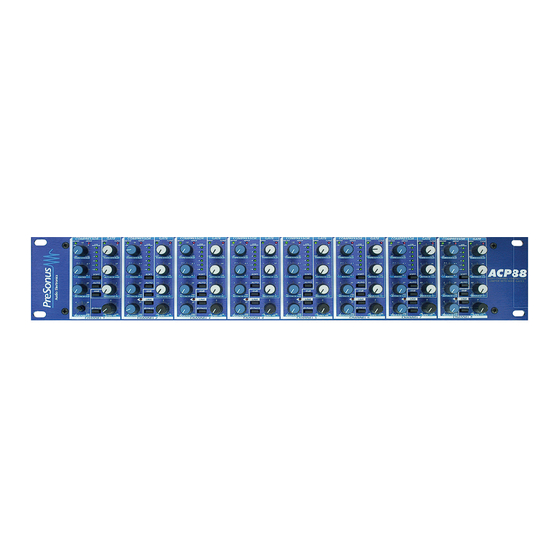 PRESONUS ACP88 - SCHEMA Using Instructions