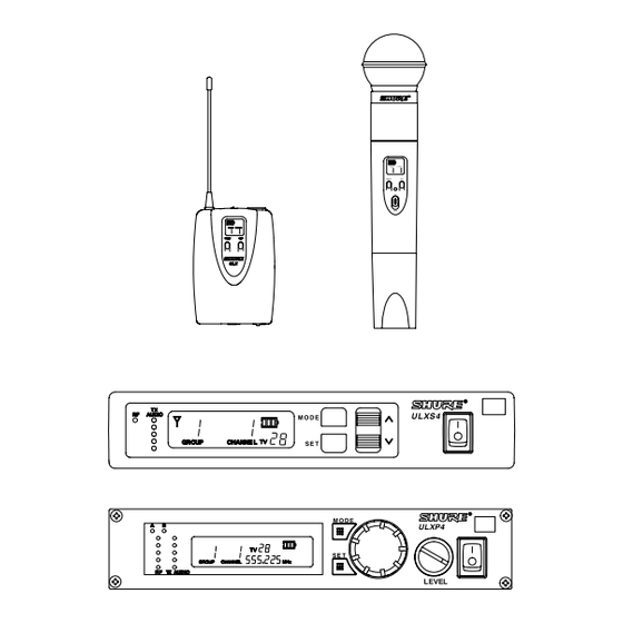 Shure M2 User Manual Supplement