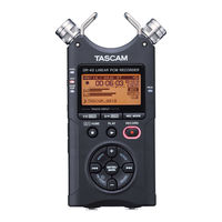 Tascam DR-40 Reference Manual