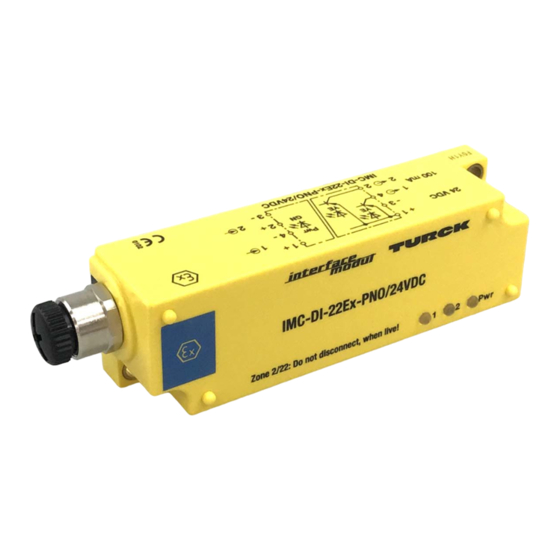 turck IMC-DI-22Ex-PN Series Quick Start Manual