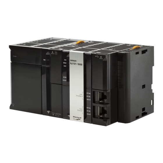 Omron sysmac EtherCAT NJ101 Series Connection Manual