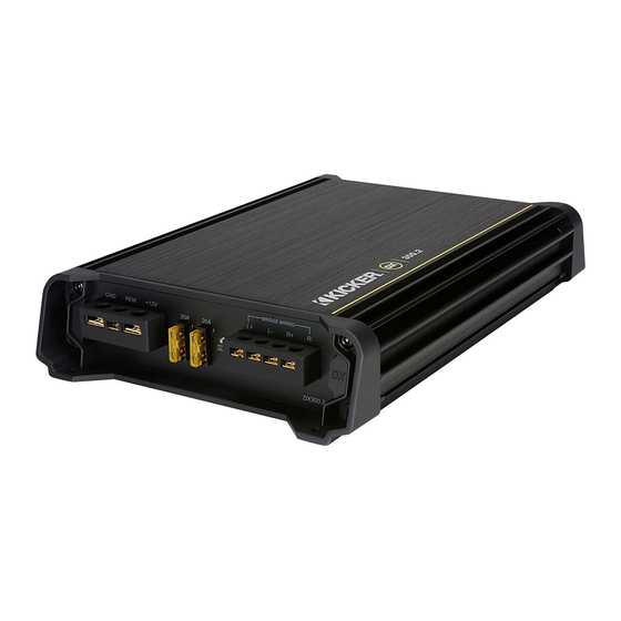 Kicker DX100.2 Owner's Manual