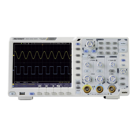 VOLTCRAFT DSO-6102 Quick Start Manual