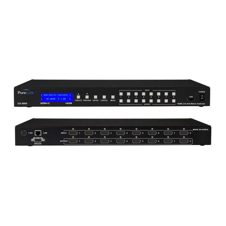 PureLink UX-8800 Owner's Manual