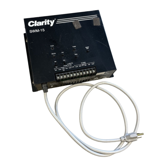 Clarity SWM-15 Manual