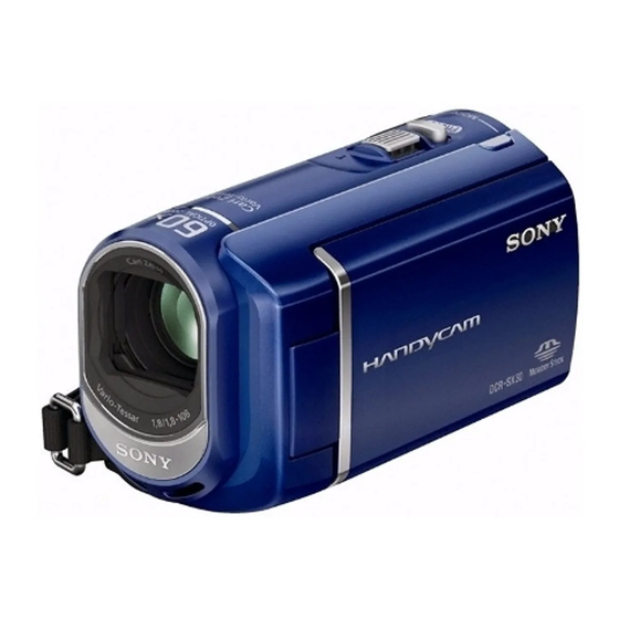 Sony Handycam DCR-SX30E Operating Manual
