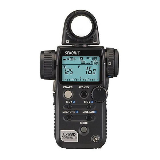 Sekonic L-758 Operating Manual