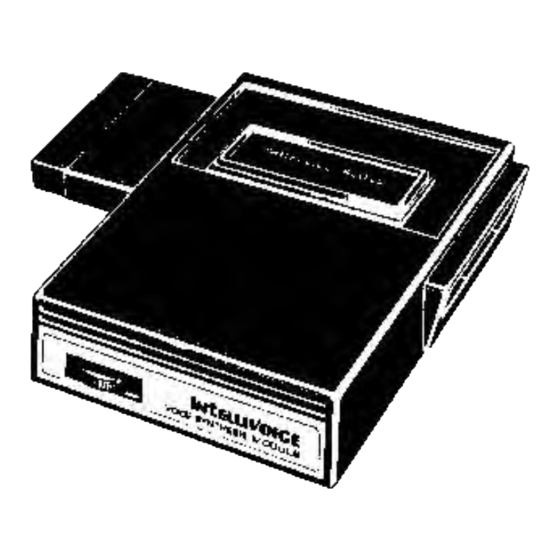 Mattel Electronics IntelliVoice 3330 Manuals