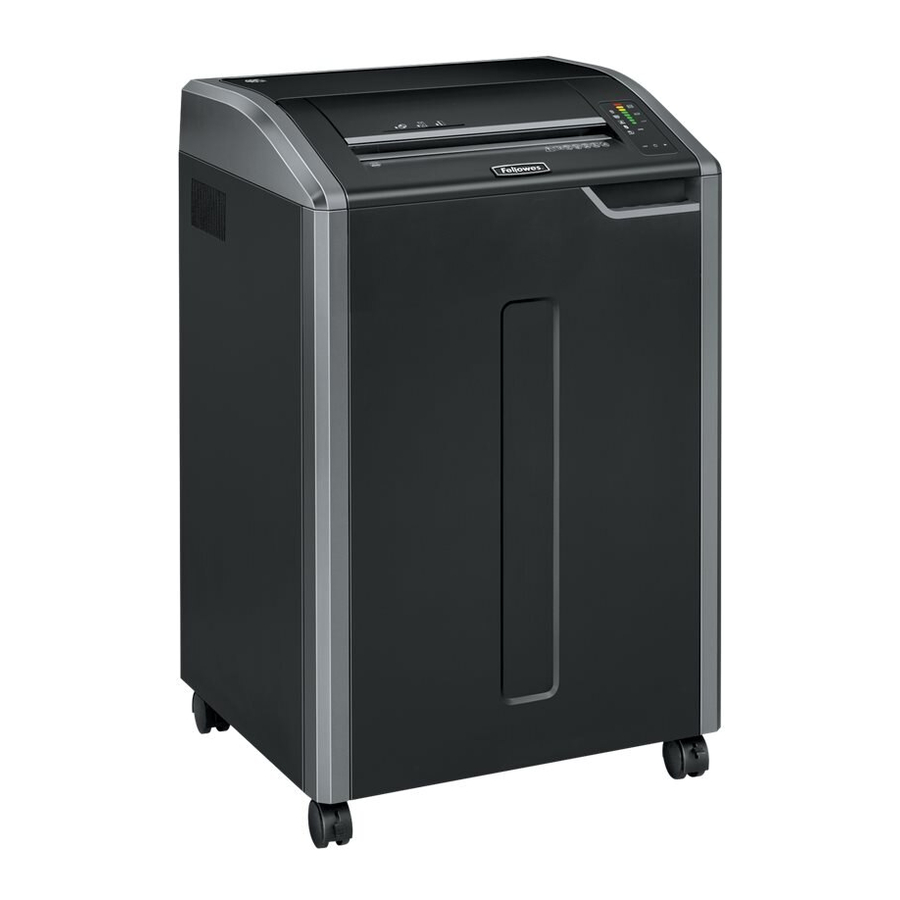 Fellowes POWERSHRED 480 Operating Instructions Manual
