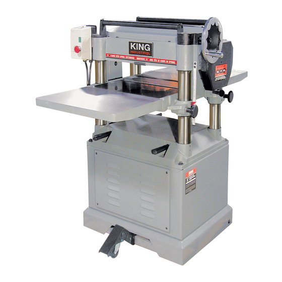 User Manuals: King Industrial KC-385FX Planer