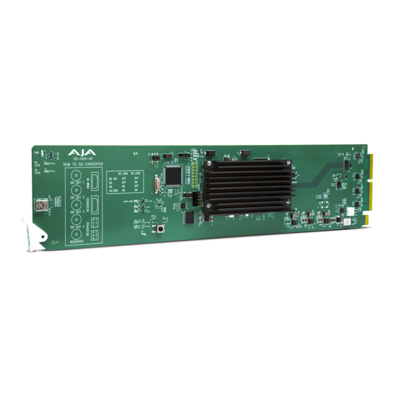 AJA OG-HA5-4K Installation And Operation Manual